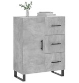 VidaXL Dressoir 69,5x34x90 cm bewerkt hout betongrijs