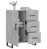 VidaXL Dressoir 69,5x34x90 cm bewerkt hout betongrijs