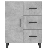 VidaXL Dressoir 69,5x34x90 cm bewerkt hout betongrijs