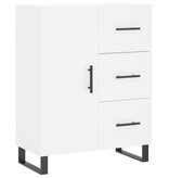 VidaXL Dressoir 69,5x34x90 cm bewerkt hout wit