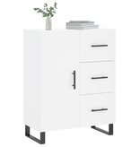 VidaXL Dressoir 69,5x34x90 cm bewerkt hout wit