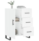 VidaXL Dressoir 69,5x34x90 cm bewerkt hout wit