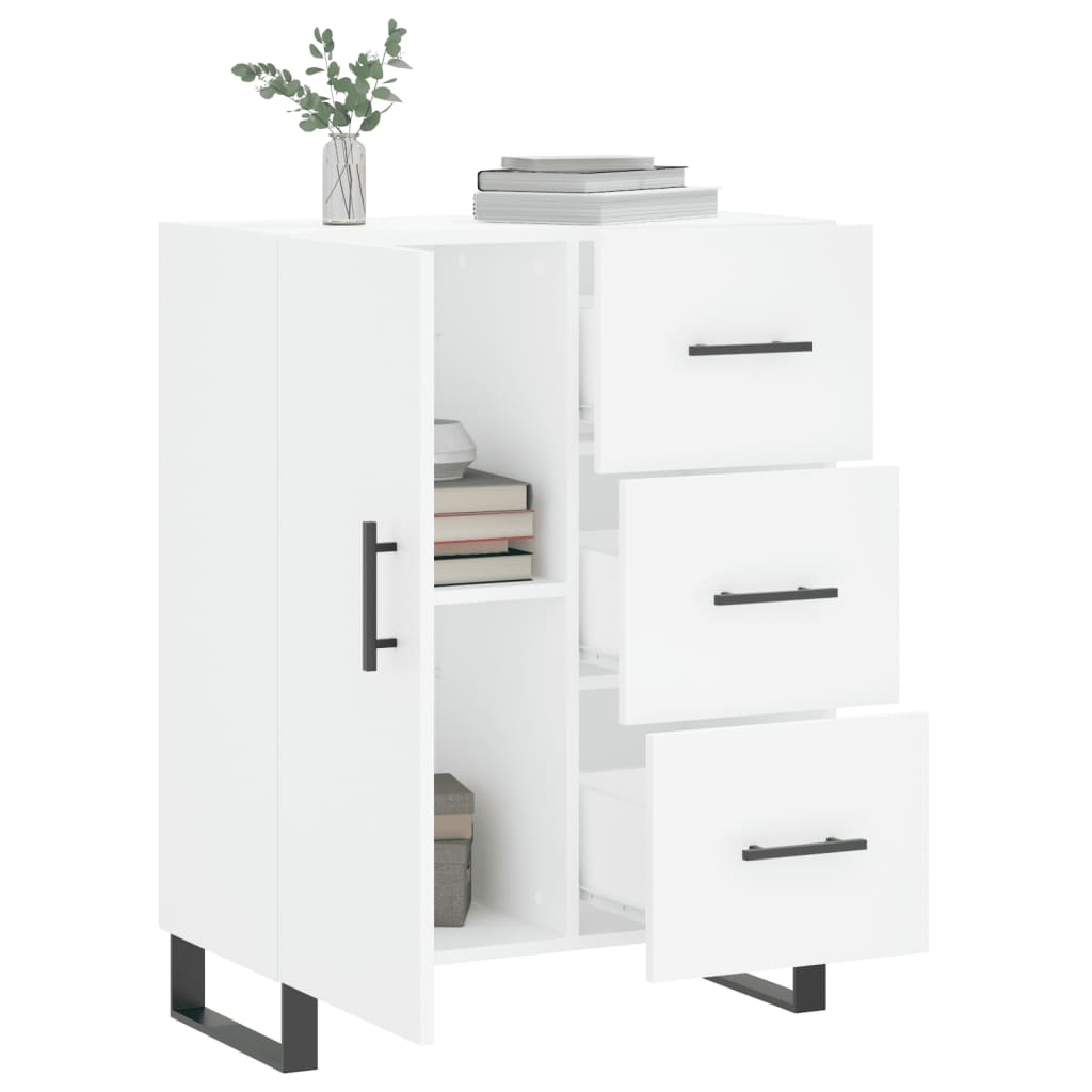 VidaXL Dressoir 69,5x34x90 cm bewerkt hout wit