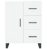 VidaXL Dressoir 69,5x34x90 cm bewerkt hout wit