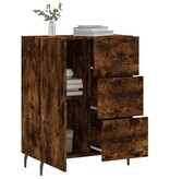 VidaXL Dressoir 69,5x34x90 cm bewerkt hout gerookt eikenkleurig