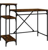 VidaXL Bureau 105x50x90 cm bewerkt hout en ijzer gerookt eikenkleur