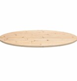 VidaXL Tafelblad ovaal 110x55x2,5 cm massief grenenhout