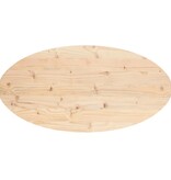 VidaXL Tafelblad ovaal 110x55x2,5 cm massief grenenhout