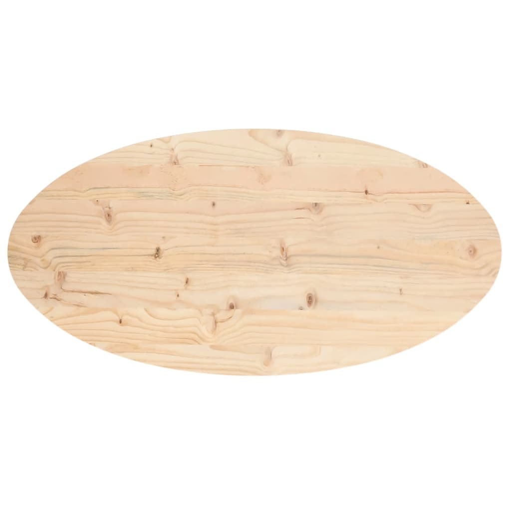VidaXL Tafelblad ovaal 110x55x2,5 cm massief grenenhout