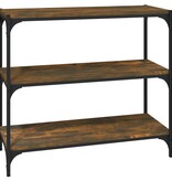 VidaXL Boekenkast 80x33x70,5 cm hout en staal gerookt eikenkleur