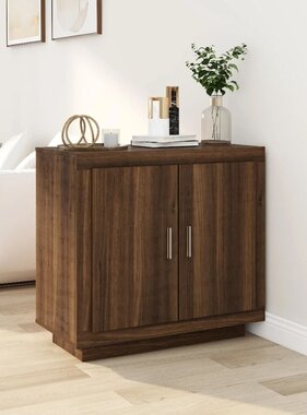 VidaXL Dressoir 80x40x75 cm bewerkt hout bruin eikenkleur