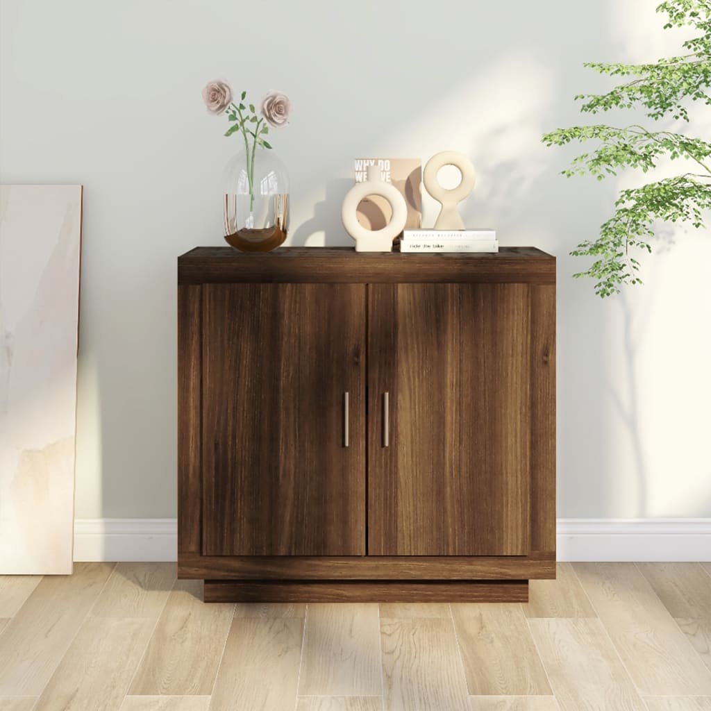 VidaXL Dressoir 80x40x75 cm bewerkt hout bruin eikenkleur