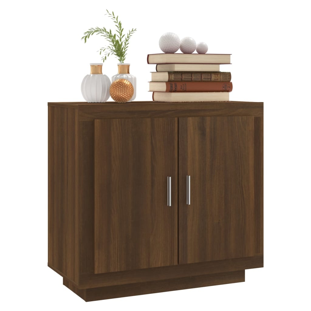 VidaXL Dressoir 80x40x75 cm bewerkt hout bruin eikenkleur