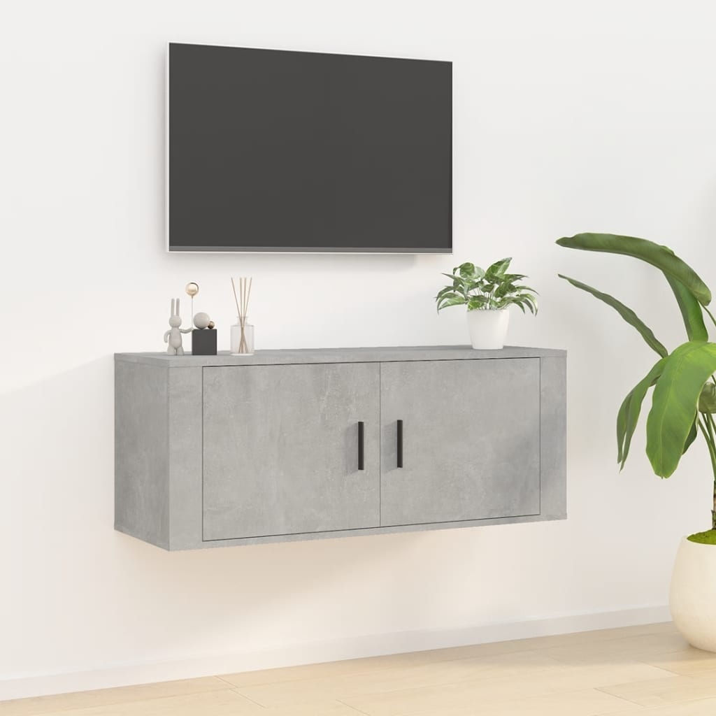 VidaXL Tv-wandmeubel 100x34,5x40 cm betongrijs