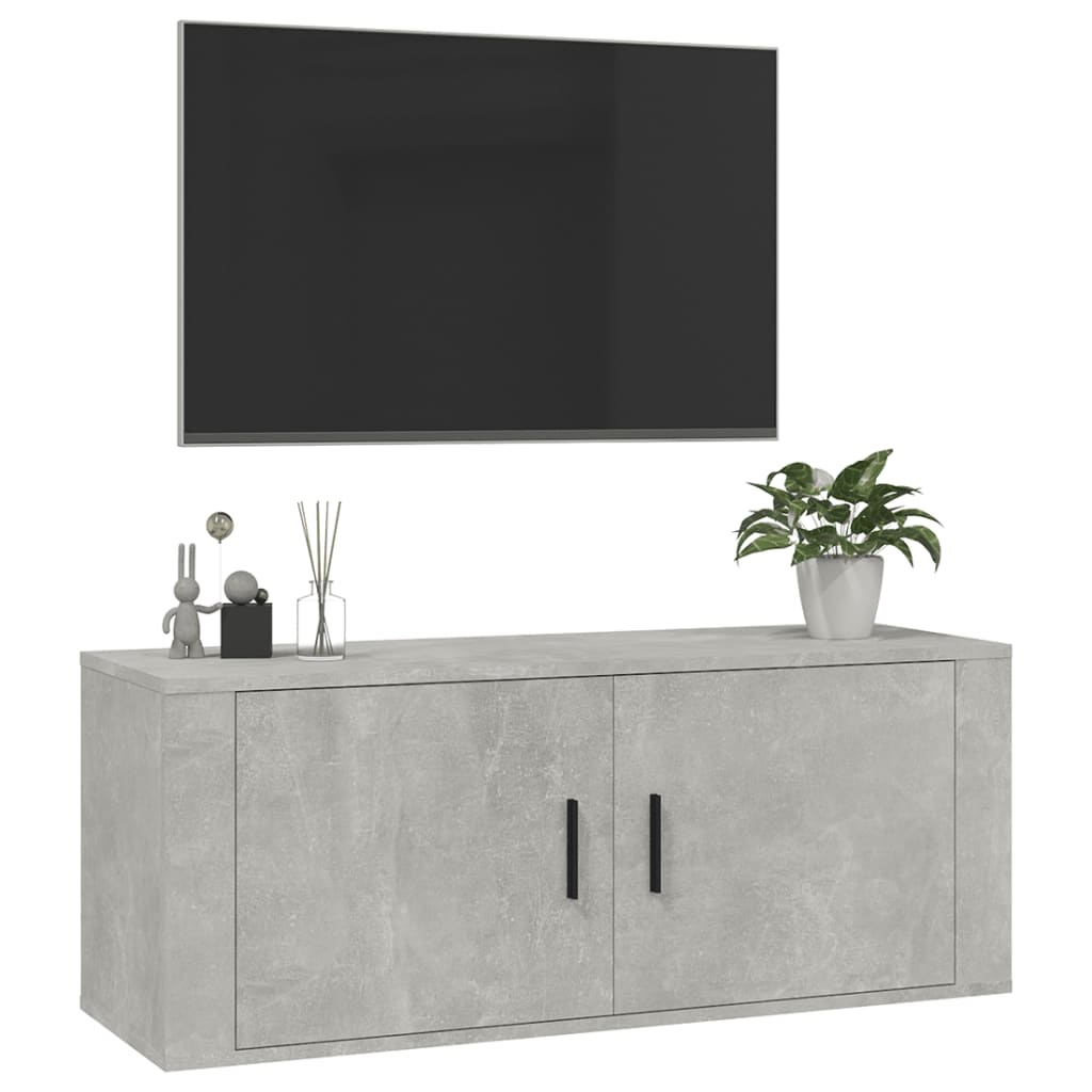 VidaXL Tv-wandmeubel 100x34,5x40 cm betongrijs