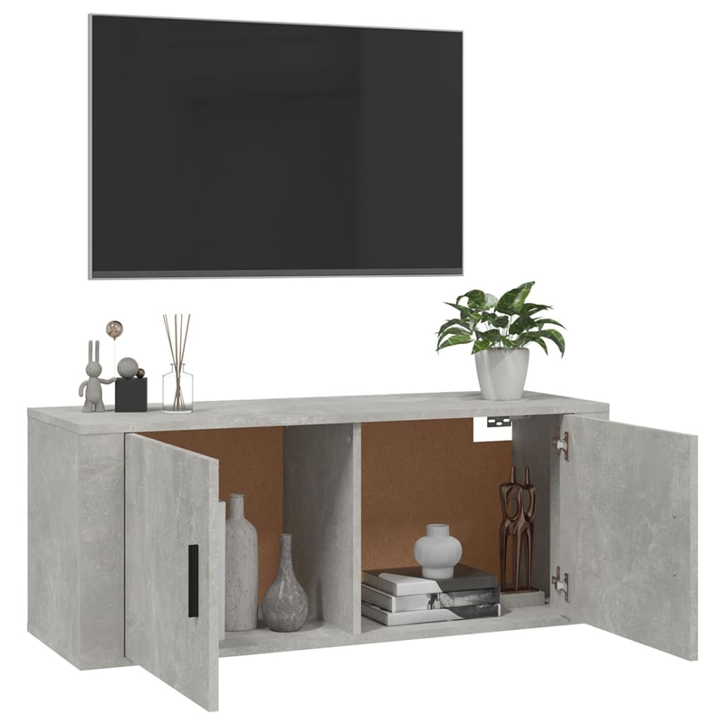 VidaXL Tv-wandmeubel 100x34,5x40 cm betongrijs