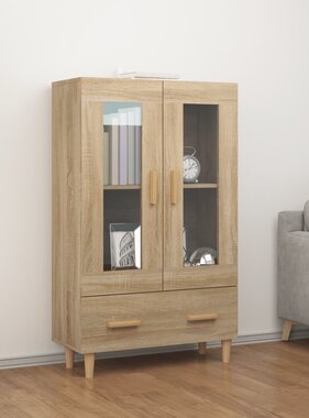 VidaXL Hoge kast 70x31x115 cm bewerkt hout sonoma eikenkleurig