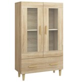 VidaXL Hoge kast 70x31x115 cm bewerkt hout sonoma eikenkleurig