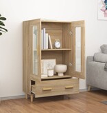VidaXL Hoge kast 70x31x115 cm bewerkt hout sonoma eikenkleurig