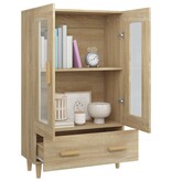 VidaXL Hoge kast 70x31x115 cm bewerkt hout sonoma eikenkleurig