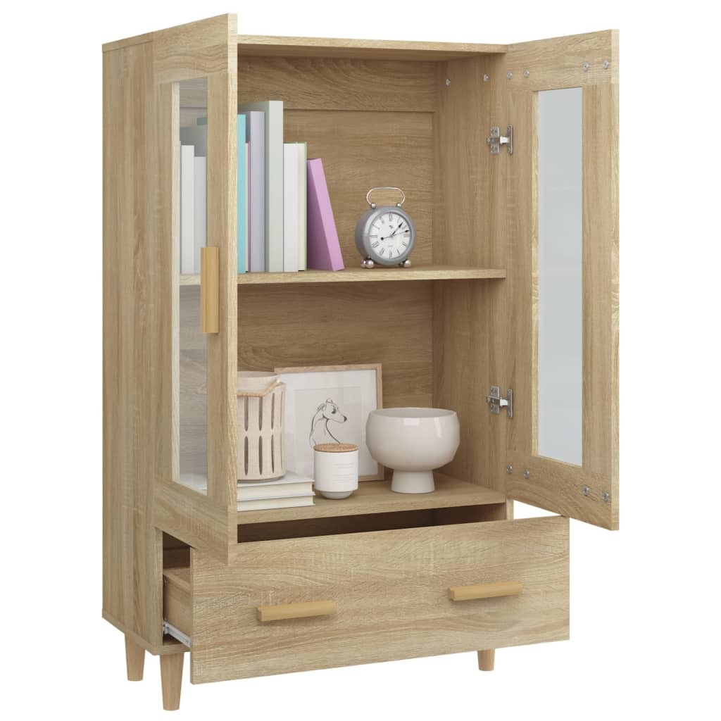 VidaXL Hoge kast 70x31x115 cm bewerkt hout sonoma eikenkleurig