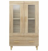 VidaXL Hoge kast 70x31x115 cm bewerkt hout sonoma eikenkleurig