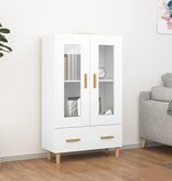VidaXL Hoge kast 70x31x115 cm bewerkt hout wit