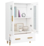 VidaXL Hoge kast 70x31x115 cm bewerkt hout wit