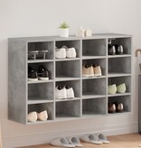 VidaXL Schoenenkast met plank Betongrijs 103x30x51 cm Bewerkt hout