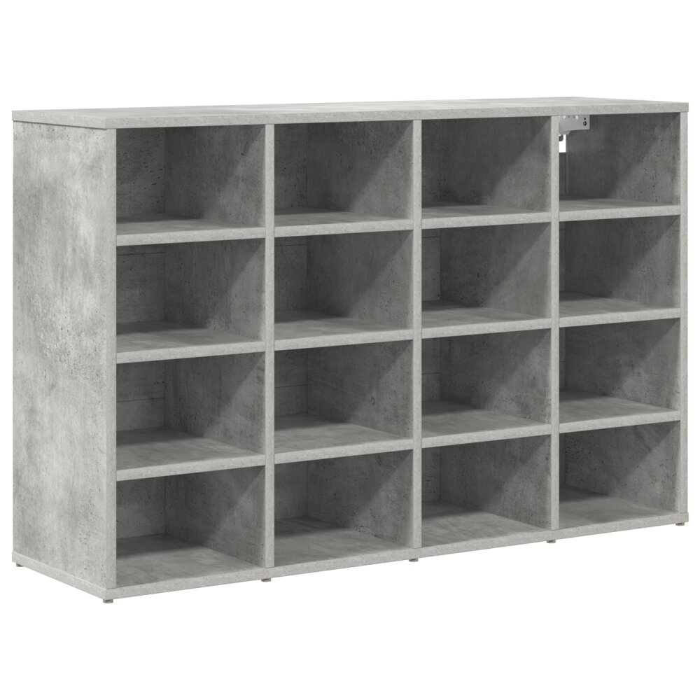 VidaXL Schoenenkast met plank Betongrijs 103x30x51 cm Bewerkt hout
