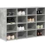 VidaXL Schoenenkast met plank Betongrijs 103x30x51 cm Bewerkt hout