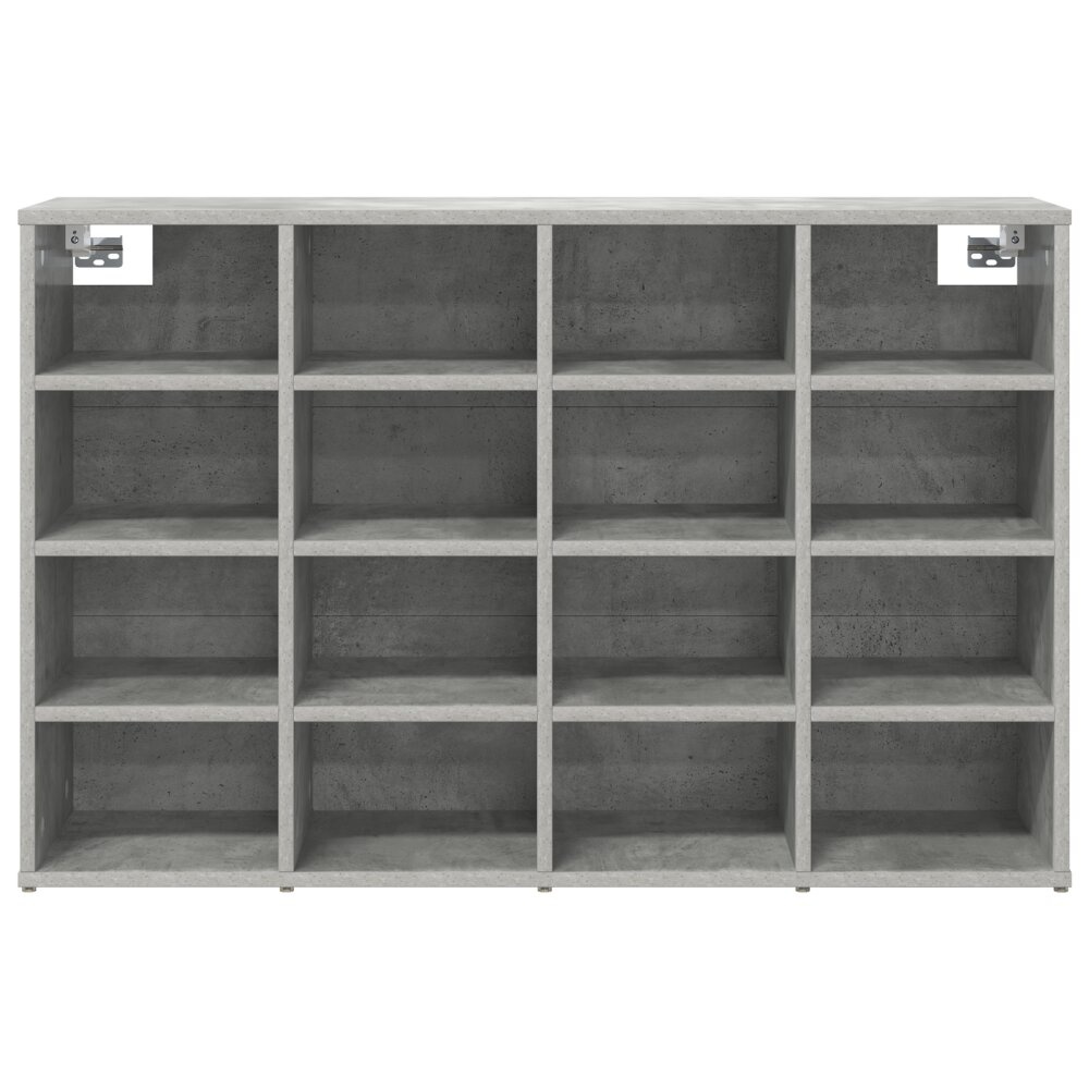 VidaXL Schoenenkast met plank Betongrijs 103x30x51 cm Bewerkt hout