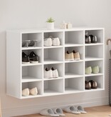 VidaXL Schoenenkast met plank met opslag Wit 103x30x51 cm Bewerkt hout