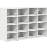 VidaXL Schoenenkast met plank met opslag Wit 103x30x51 cm Bewerkt hout