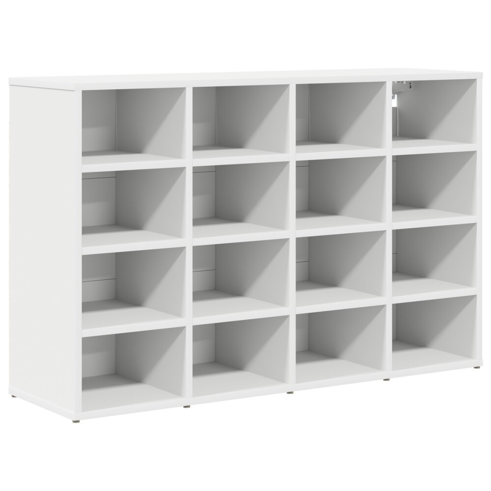 VidaXL Schoenenkast met plank met opslag Wit 103x30x51 cm Bewerkt hout