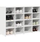 VidaXL Schoenenkast met plank met opslag Wit 103x30x51 cm Bewerkt hout
