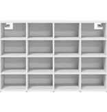 VidaXL Schoenenkast met plank met opslag Wit 103x30x51 cm Bewerkt hout