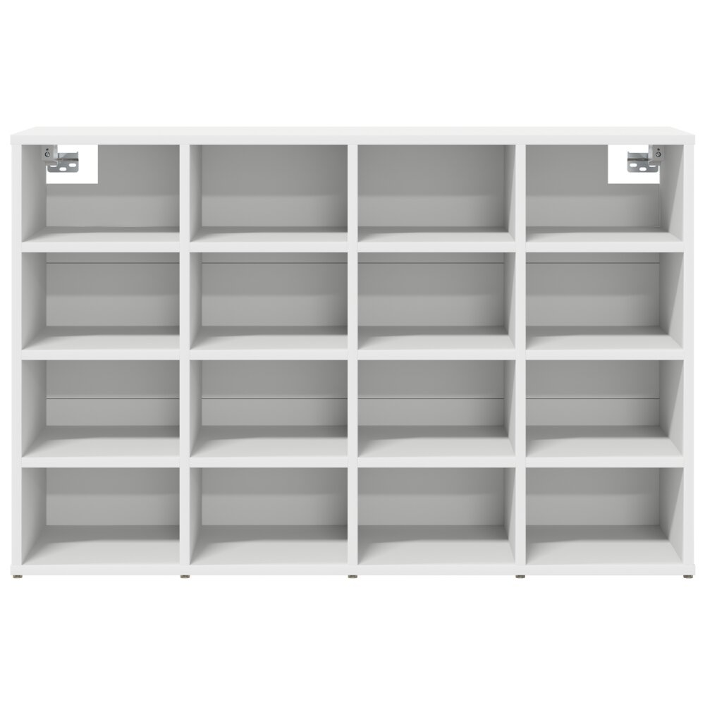 VidaXL Schoenenkast met plank met opslag Wit 103x30x51 cm Bewerkt hout