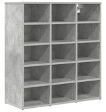 VidaXL Schoenenkast met plank Betongrijs 103x30x51 cm Bewerkt hout