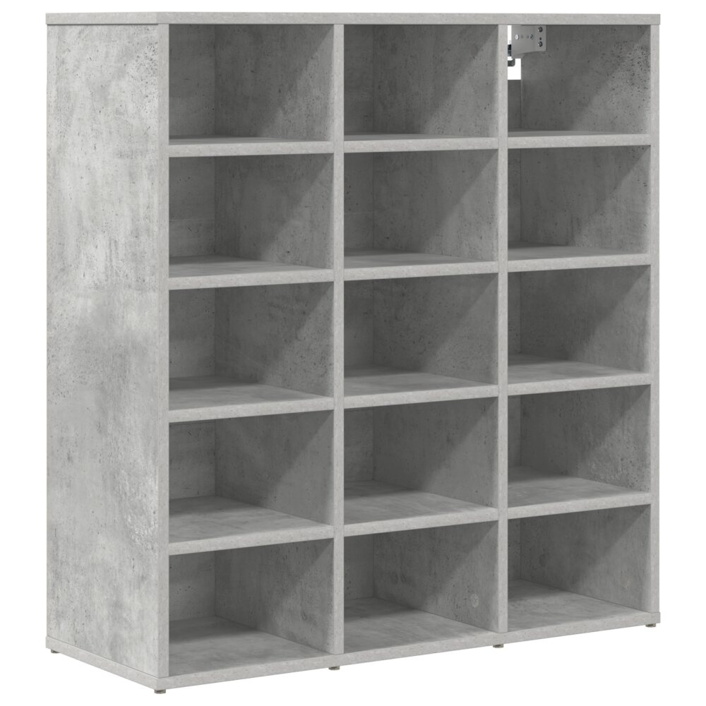 VidaXL Schoenenkast met plank Betongrijs 103x30x51 cm Bewerkt hout