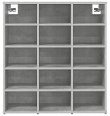VidaXL Schoenenkast met plank Betongrijs 103x30x51 cm Bewerkt hout