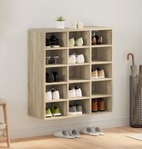 VidaXL Schoenenkast met plank Sonoma eiken 103x30x51 cm Bewerkt hout