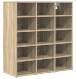 VidaXL Schoenenkast met plank Sonoma eiken 103x30x51 cm Bewerkt hout