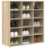 VidaXL Schoenenkast met plank Sonoma eiken 103x30x51 cm Bewerkt hout