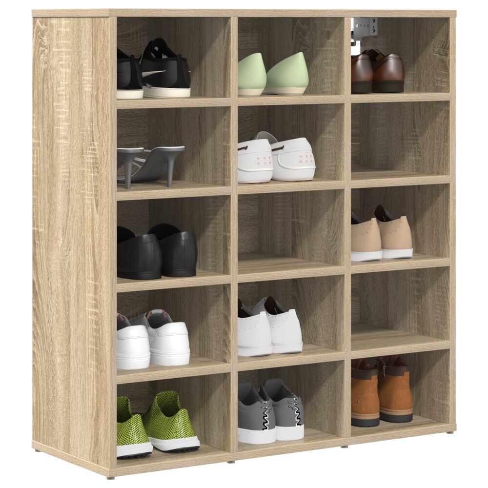 VidaXL Schoenenkast met plank Sonoma eiken 103x30x51 cm Bewerkt hout