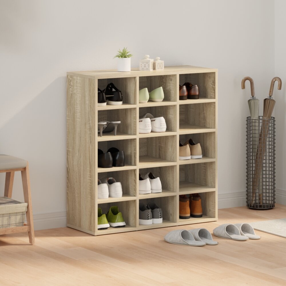 VidaXL Schoenenkast met plank Sonoma eiken 103x30x51 cm Bewerkt hout