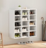 VidaXL Schoenenkast met plank met opslag Wit 103x30x51 cm Bewerkt hout