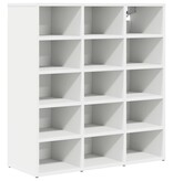 VidaXL Schoenenkast met plank met opslag Wit 103x30x51 cm Bewerkt hout