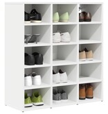 VidaXL Schoenenkast met plank met opslag Wit 103x30x51 cm Bewerkt hout