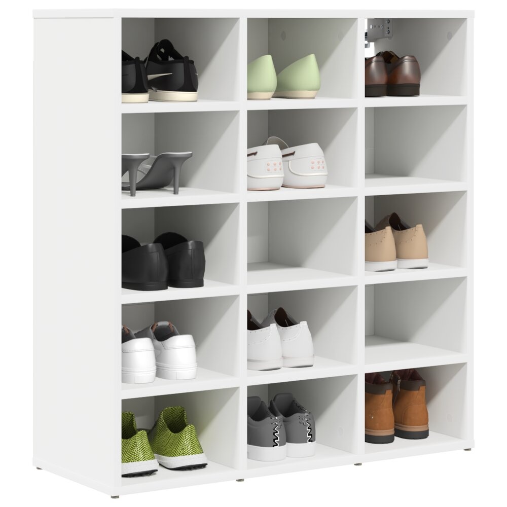 VidaXL Schoenenkast met plank met opslag Wit 103x30x51 cm Bewerkt hout